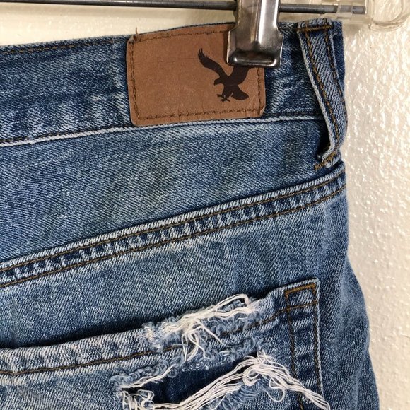 AMERICAN EAGLE Button Up Denim Jean Shorts Size 6 - Picture 6 of 12